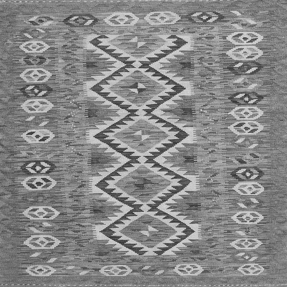 Ahgly Company Indoor Square Southwestern Gray Country Area Rugs, 3' Square
