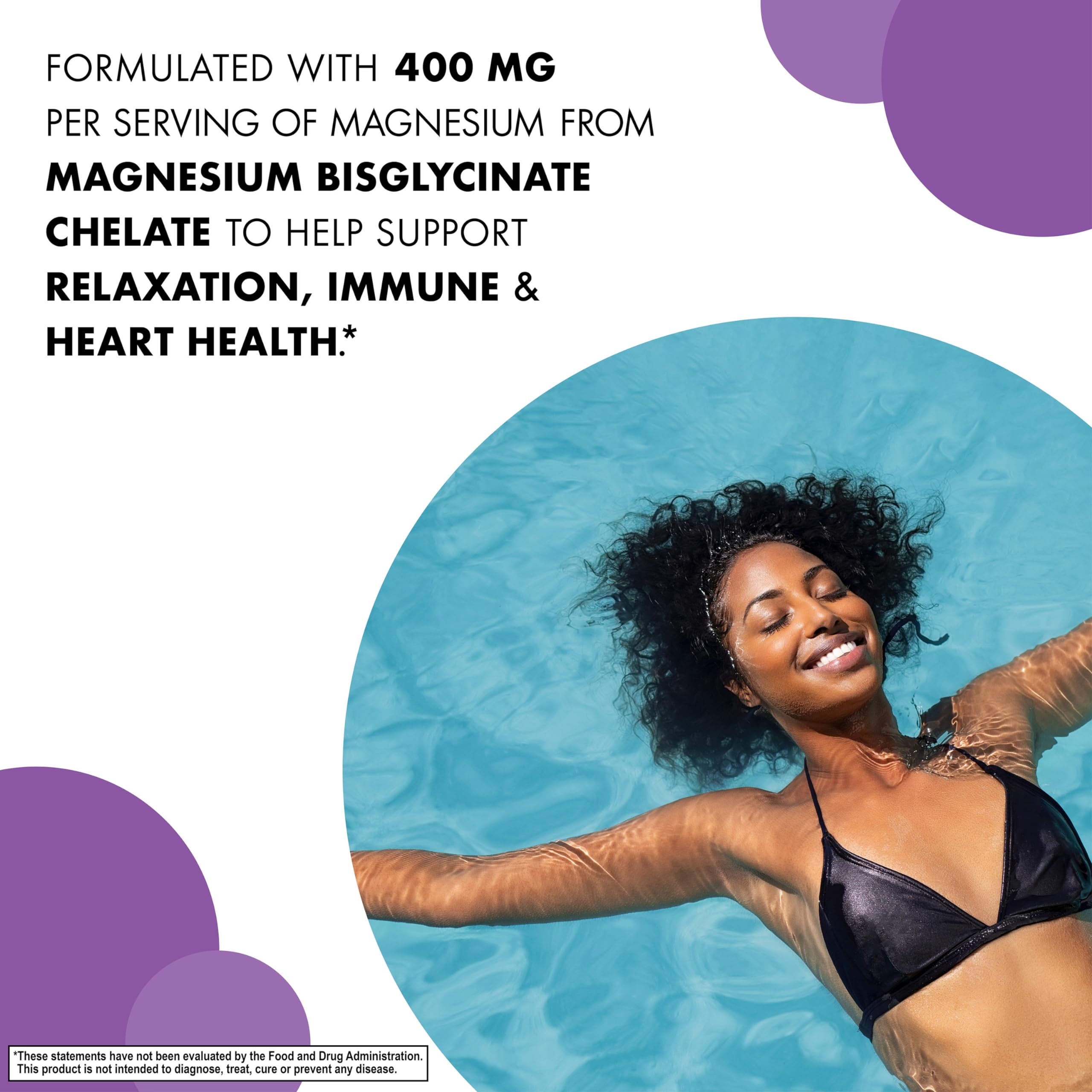 Bluebonnet Magnesium Glycinate 400mg Energy Production & Enzyme Function*, 120 Veggie Caps