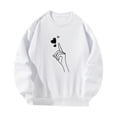 thumbnail image 4 of Suéter de cuello redondo, sudadera de cuello redondo para mujer, ropa de otoño, M, 4 of 9