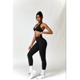 thumbnail image 2 of PISONIC Workout Sets for Women 2 Piece Twist Front Halter Sports Bras High Waist Biker Shorts Exercise Gym Yoga Outfit, 2 of 9