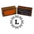 thumbnail image 1 of Printtoo Octagon Celtic Swirl Frame Letter L Monogram Wood Mounted Rubber Stamp Office Stationary, 1 of 1