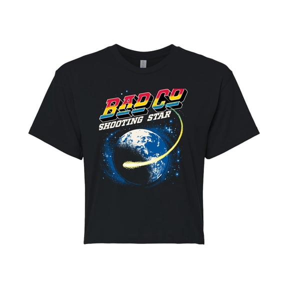 Bad Company - Space - Juniors Cropped Short Sleeve Graphic T-Shirt