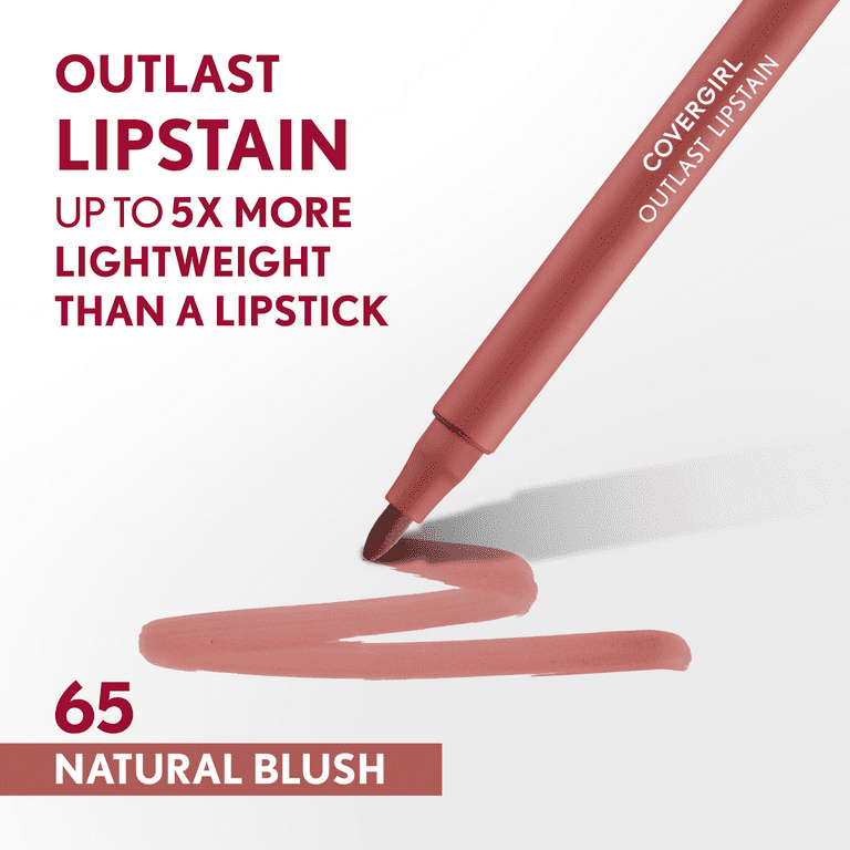 Covergirl Outlast Lipstain, 65 Natural Blush, Pink, 0.06oz