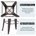 thumbnail image 6 of Andeworld 24" Metal Bar Stools Set of 4 Counter Height Stools with Wood Top Low Back Gunmetal, 6 of 8