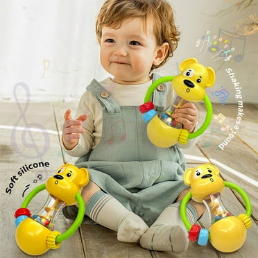 kkbbma Baby Rattle Musical Toys Deals Of The Week - Children's Toy Bell Baby 0-1 Years Old Grasp Early Education Puzzle Toy Puppy Soft Rubber Chew Bell