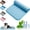 Blue, variant on Kittra Cooling Mat for Cats, Self-Cooling Pet Mat, Washable Portable Coolings Pad for Dogs Cats, Ice Silk Self Cooling Foldables Mat, Extra Large Self-Cooling Pad for Pets