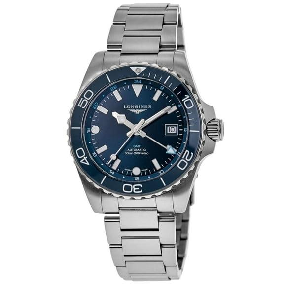 Longines HydroConquest GMT Blue Dial Steel Men's Watch L3.790.4.96.6