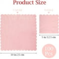 thumbnail image 2 of Scheam 100 Pcs Scalloped Edged Cocktail Napkins Light Pink Dessert Paper Disposable Folded Table Napkin for Christmas Wedding Birthday Festival Party Dinner (Pink), 2 of 7