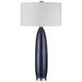 thumbnail image 3 of Uttermost Cullen Coastal Fabric and Ceramic Handcrafted Table Lamp in Blue/Gray, 3 of 4
