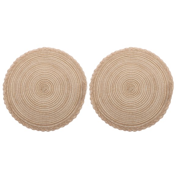NIAIZEK Round Dining Table Hot Pads Placemats Cotton Yarn Set of 2 Kitchen Table Protectors