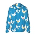 thumbnail image 3 of Fotbe Cartoon Chicken Men's Women's UPF 50+ Sun Protection Jacket Hooded Cooling Shirt with Pockets Hiking Outdoor Performance-Large, 3 of 9