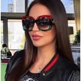 thumbnail image 6 of Large Oversized Square Luxury Sunglasses Gradient Lens Vintage Women Fashion New, 6 of 26