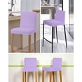 thumbnail image 5 of Purple Bar Stool Covers Set of 4, Modern Pure Lavender Purple Stretch Washable Bar Chair Covers with Backs, Removable Pub Counter Height Chair Cover for Kitchen Dining Room Cafe, 5 of 7