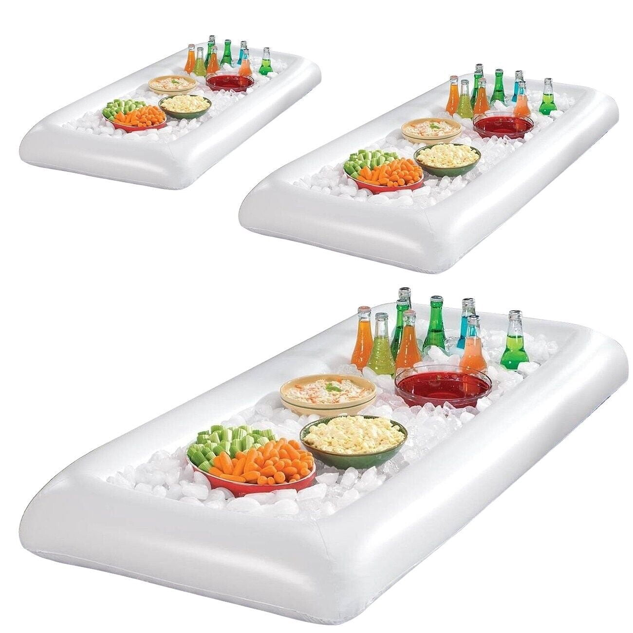 Inflatable Serving Bars - Ice Buffet Cooler Serving Tray for Salad Bar & Drinks