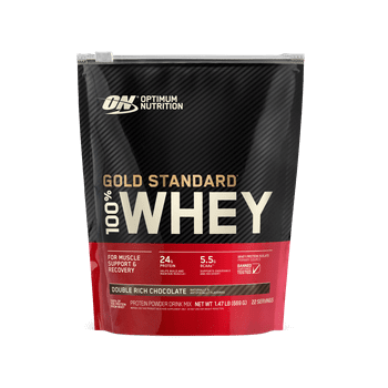Optimum tion Gold Standard 100% Whey Double Rich Chocolate Protein Powder, 22 Servings
