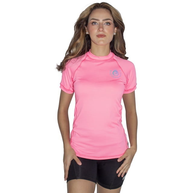 Playera manga corta con protección solar UPF 50+ para dama