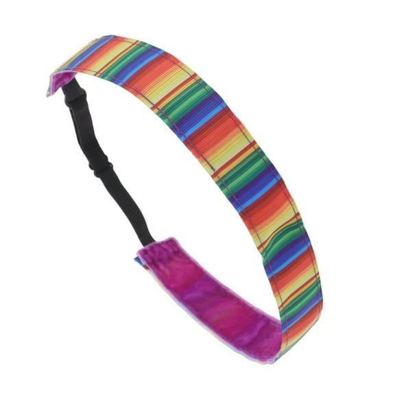 Unique Bargains 1 Pc Non Slip Headband Tie-dye Headband for Sport Orange Colorful