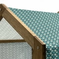 thumbnail image 5 of Abstract Pet House, Scales Pattern with Curvy Half Circles Citrus Fruit Tropical Lemon Art, Outdoor & Indoor Portable Dog Kennel with Pillow and Cover, 5 Sizes, Sea Green Teal White, by Ambesonne, 5 of 5