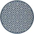 thumbnail image 1 of Safavieh Courtyard Navy Indoor Outdoor Rug - Round 5'3", 1 of 5