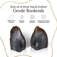 thumbnail image 3 of Agate Bookend, Geode Agate Bookend, Decorative Home Accessory, Crystal Bookend, Natural Stone Bookend, 7-9 lbs, 3 of 9