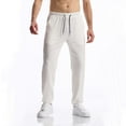 thumbnail image 2 of hotojiny Sweatpants for Men Fashion Knit Ribbed Drawstring Lounge Pants Casual Athletic Cinch Bottoms Jogger with Pockets, 2 of 6