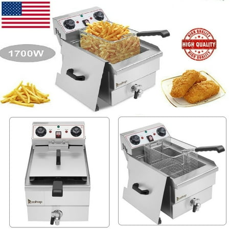 

Zokop Large Deep Fryer On Sale Stainless Steel Electric Fryer for Home and Commercial Use8.5QT/8L Max 1700W Single Tank