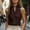 Brown high neck blouse for women a1, variant on MORESEC High Neck Blouse For Women Sleeveless Button Down Elegant Casual Work Business Office Wear Solid Tops, Gray 2XL