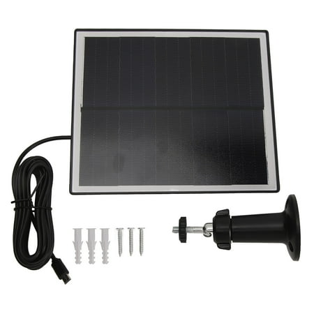 

2024 Solar Panel 6W 5V Monocrystalline Silicon IP65 Waterproof Slim Portable Solar Panel Charger with Monitor Camera Bracket Black