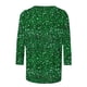 thumbnail image 5 of Uootdi St Patricks Day 3/4 Sleeve Shirt for Women Plus Size Funny Cute Saints Patrick's Tops Lucky Irish Shamrocks Printed Outfit Gift, 5 of 6