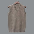 thumbnail image 3 of uikmnh Mens Vests Casual Men's Knitted V-Neck Sleeveless Padded Sweater Vest for Gentlemen Comfortable Winter Wear Size:M, 3 of 7