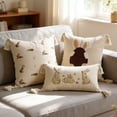thumbnail image 2 of Yanxiao 2026 Easter Bunny Pillow Covers, Spring Holiday Embroidered Rabbit Cushion Cover, Soft Hidden Zipper Pillowcase for Living Room Bed & Farmhouse Seasonal Home Decor E, 2 of 13