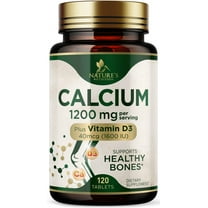 Calcium 1200 mg with Vitamin D3 - Bone Health Supplement, Vitamin D & Calcium Supplements for Women & Men - Bone Strength, Teeth & Immune Support, Nature's Calcium Pills, Bottled in USA - 120 Tablets