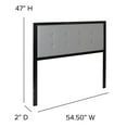 thumbnail image 5 of Flash Furniture Bristol Metal Tufted Upholstered Full Size Headboard in Light Gray Fabric, 5 of 8