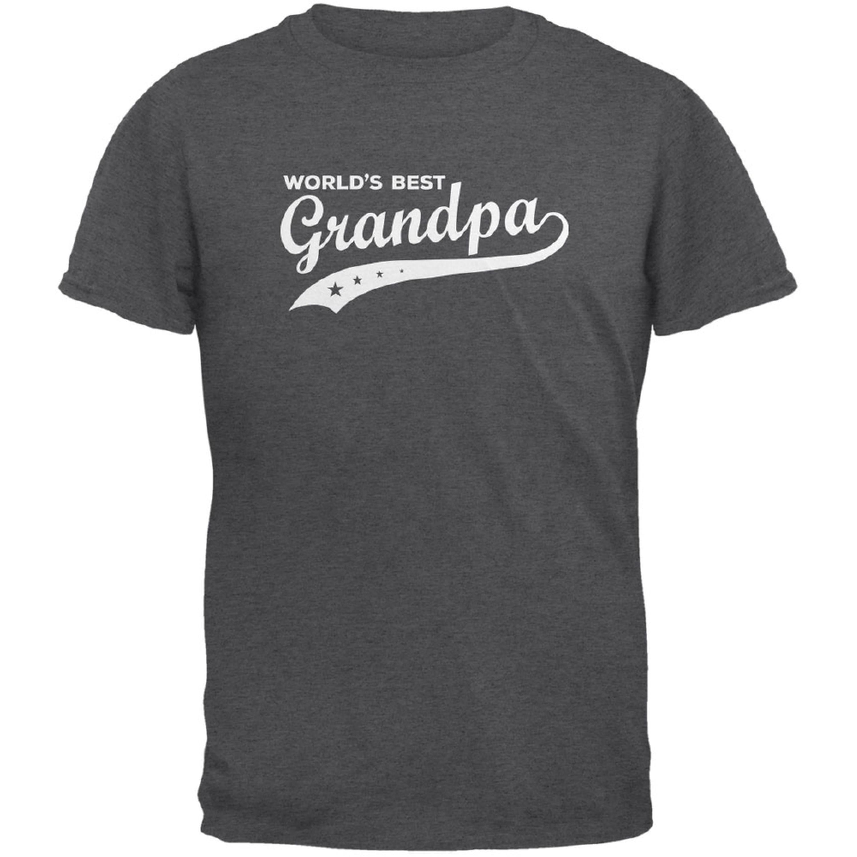 Download Holiday Father S Day World S Best Grandpa Dark Heather Adult T Shirt Walmart Com Walmart Com