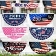 thumbnail image 5 of Guvpev 2-Pack 250th Anniversary American Fan Flag Bunting 1.5x3 FT, 1776-2026 USA Birthday Pleated Half Fan Banner, Patriotic Stars Patriotic Yard Sign Hanging Decor for Porch, Railing & House, 5 of 7