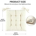 thumbnail image 2 of Square Seat Cushion for Kitchen Dining Chairs, Soft & Comfortable 15.5" x 15.5" Chair Pads, 6 Packs, Beige, 2 of 14