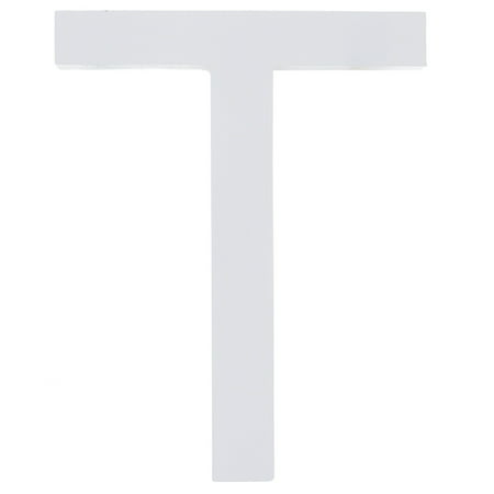 MDF Wood White Painted Letter T (6 Inches) (Best Paint For Mdf Letters)