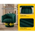 thumbnail image 6 of SEYNAR 360 Degree Swivel Velvet  Accent Chair,Upholstered Round Barrel Glam Armchairs with Wide Upholstered, Vanity Chair for Living Room(Green), 6 of 6