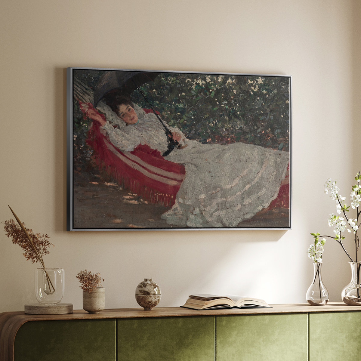 Vintage Botanical Print-XCVIII By Wexford Home Framed in Silver Wood Gallery Wrapped Canvas 17 in. x 25 in.