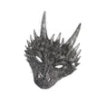 thumbnail image 4 of Disfraz De Cosplay Con Máscara De Dragón, Tocado Novedoso Para Juegos De Rol, Fiesta De Cumpleaños, Color Plateado Plata, 4 of 10
