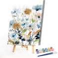 thumbnail image 2 of Acrílico 1 flor pintura al óleo por números Kit DIY pintura lienzo sin marco azul FLhrweasw Nuevo, 2 of 9