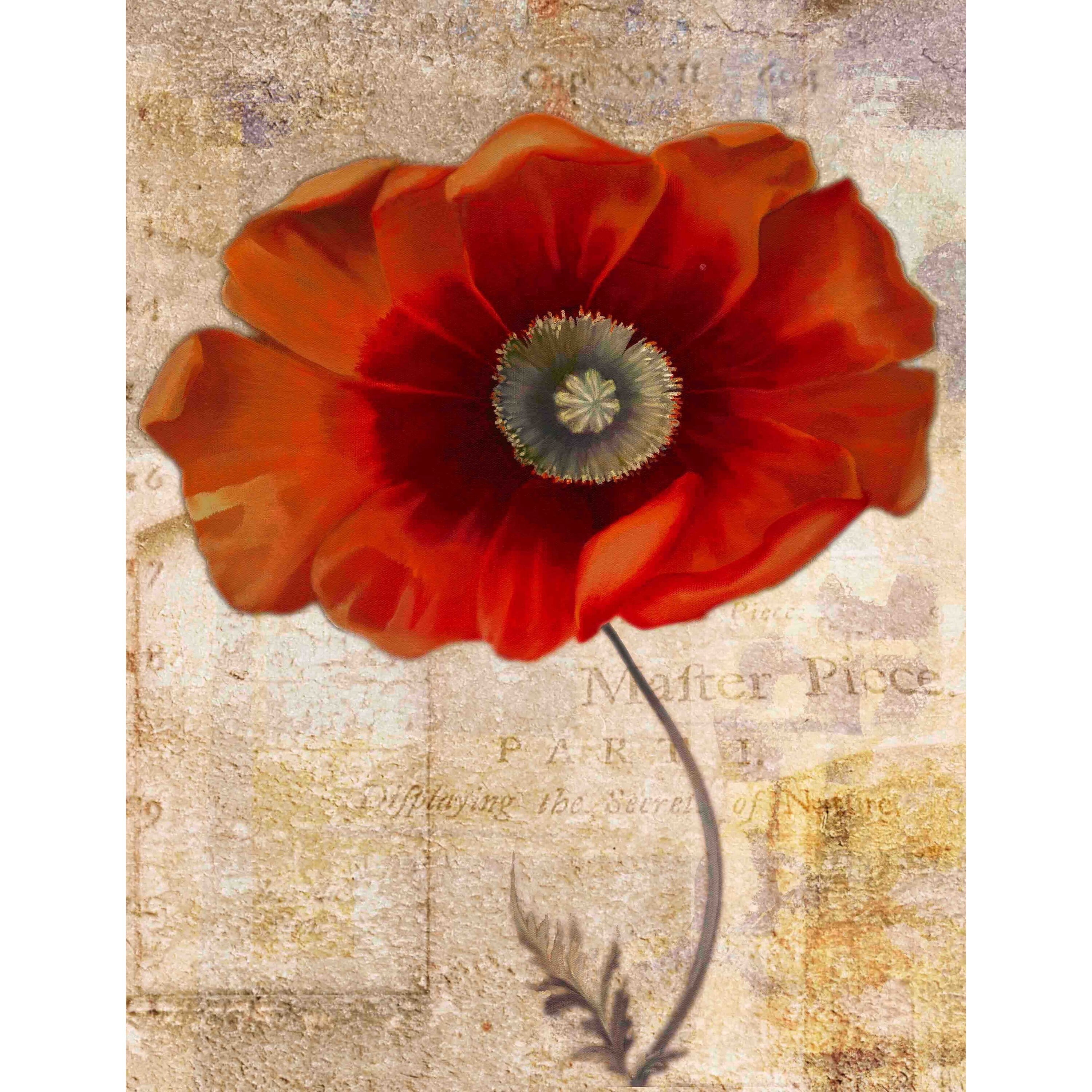 "Red Masterpiece II" Painting Print on Wrapped Canvas