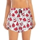 thumbnail image 2 of Balery Christmas Hat Pantalones cortos deportivos para mujer con forro y dos bolsillos, elásticos, para entrenamiento, gimnasio, yoga-Small, 2 of 7