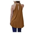 thumbnail image 3 of Baberdicy Women's T-Shirts Women Shirt Sleeveless Casual Stylish Top Shirts Womens Tops Brown, 3 of 7