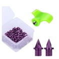 thumbnail image 1 of Spikes de pistas de zapatos de pista de 50 piezas para practicar a corta distancia corriendo Púrpura, 1 of 8