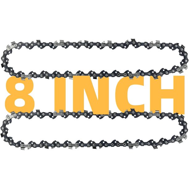 8 Inch Chainsaw Chain 3/8" LP Pitch .050" Gauge 33 Drive Links, 8 Inch