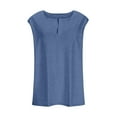 thumbnail image 5 of Tdoqot Womens Plus Size Cotton Tank Tops- Soft Sleeveless V-Neck Casual Summer Shirts Navy Size 5XL, 5 of 5