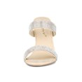 thumbnail image 2 of BLISSFUL STEP Women's Open Toe Stiletto High Heel Rhinestone Mules Sandals, 2 of 7