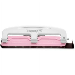  3 Hole Punch Pink, Portable Hole Puncher for 3 Ring Binder, 3  Sheets Capacity, Removable Chip Tray, 10” Ruler for School, Office, Also  Available in Purple, Blue, Green, Red, Grey, 1