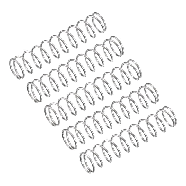 Unique Bargains Ressort de Compression, Lot de 5 Acier Inoxydable 304, 9mm OD, Fil de 0,6mm, Longueur 35mm